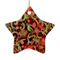christmas star ornament red green ornaments