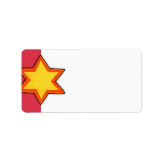 Christmas Star red Address Label
