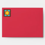 Christmas Star red blue A7 Card Envelope