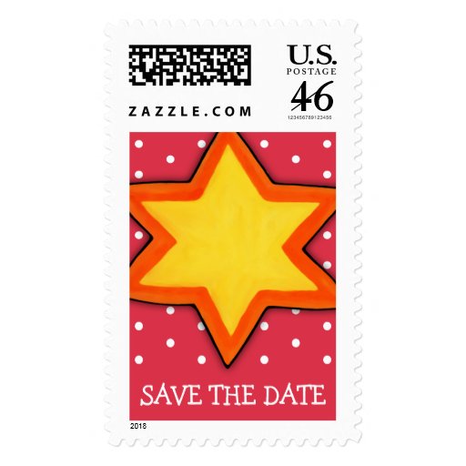 Christmas Star red Save the Date Stamp