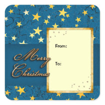 Christmas Stars gift tag Sticker
