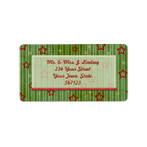 Christmas Stars Label Personalized Address Label