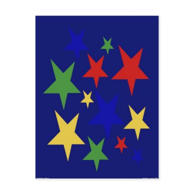 Christmas Stars Post Cards by lonvig