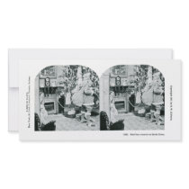 Christmas Stereoview - Vintage Photo Card Template