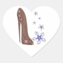 Christmas Stiletto and Snowflakes Gifts Stickers