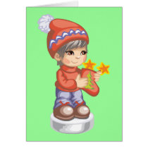 Christmas Stocking Boy cards