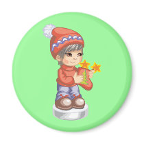 Christmas Stocking Boy magnets