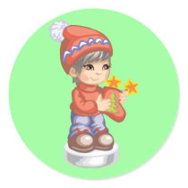 Christmas Stocking Boy stickers