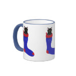 Christmas Stocking Cat, mugs mugs