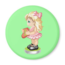 Christmas Stocking Girl magnets