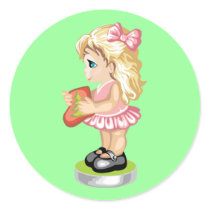 Christmas Stocking Girl stickers