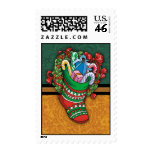 Christmas Stocking Holiday Postage Stamps