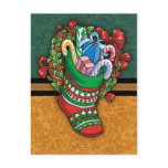 Christmas Stocking Postcard
