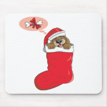 Christmas Stocking Puppy mousepads by alternateworlds Christmas Stocking Puppy mousepads