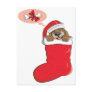 Christmas Stocking Puppy Post Card