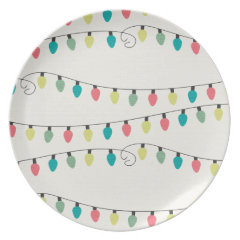 Christmas String of Lights Pattern Plate