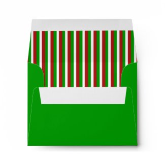 Christmas Stripes green A2 Envelope envelope