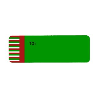 Christmas Stripes green small Gift Tag label
