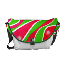 CHRISTMAS STRIPES MESSENGER BAG