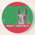 Christmas Stud Llama Happy New Year coasters