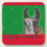 Christmas Stud Llama Happy New Year cork coasters