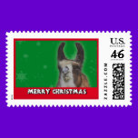 Christmas Stud Llama Happy New Year stamps