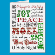 Christmas Subway Art Card cards