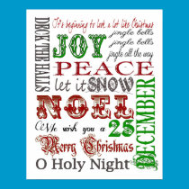 Christmas Subway Art Poster posters