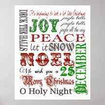 Christmas Subway Art Poster