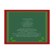 Christmas Sugar Cookie Recipe Postcard postcard