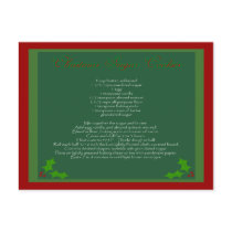 Christmas Sugar Cookie Recipe Postcard