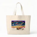 Christmas Sunrise - Cavalier Kings Charles (five) bags by dogartchristmasgifts Christmas Sunrise - Cavalier Kings Charles (five) bags