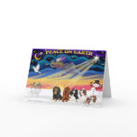 Christmas Sunrise - Cavalier Kings Charles (five) Greeting Card
