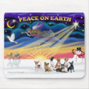 Christmas Sunrise - Chihuahuas (seven) mousepads by dogartchristmasgifts Christmas Sunrise - Chihuahuas (seven) mousepads