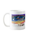 Christmas Sunrise - Chihuahuas (seven) mugs by dogartchristmasgifts Christmas Sunrise - Chihuahuas (seven) mugs