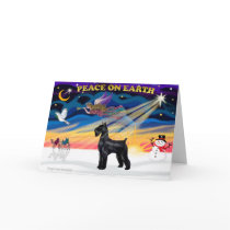 Christmas Sunrise - Schnauzer (Black Giant) cards by dogartchristmasgifts Christmas Sunrise - Schnauzer (Black Giant) cards