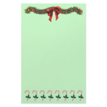 Christmas Swag/Candy Cane stationery