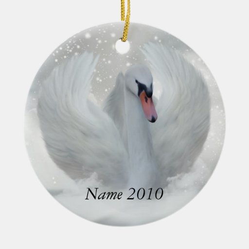 christmas swan ornament your name customize zazzle christmas swan ornament your name customize zazzle