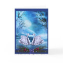 Christmas Swans Greeting Card by sirenscastle Christmas Swans Greeting Card