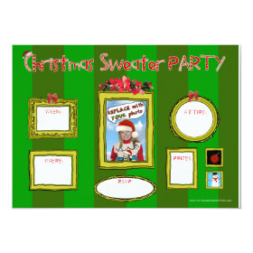 Christmas Sweater Party Invitation_template1 5x7 Paper Invitation Card