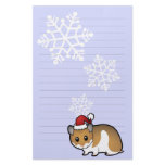 Christmas Syrian Hamster Custom Stationery