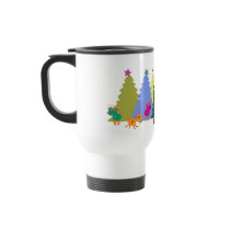 Christmas T-shirts: Santa and his deers mugs