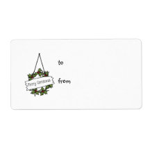 christmas tag or label