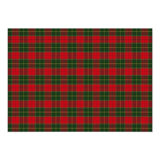 Christmas Tartan Plaid Corporate Holiday Party Personalized Invitation