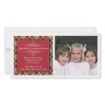 Christmas Tartan Plaid Customized Photo Card