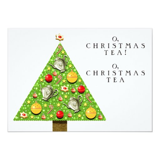 christmas tea invitations zazzle christmas tea invitations zazzle