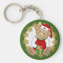 Christmas Teddy Bear - Boy Keychains