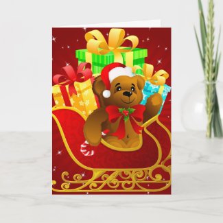 Christmas Teddy Bear Card