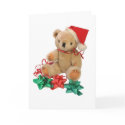 Christmas teddy bear - card