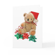 Christmas teddy bear - card